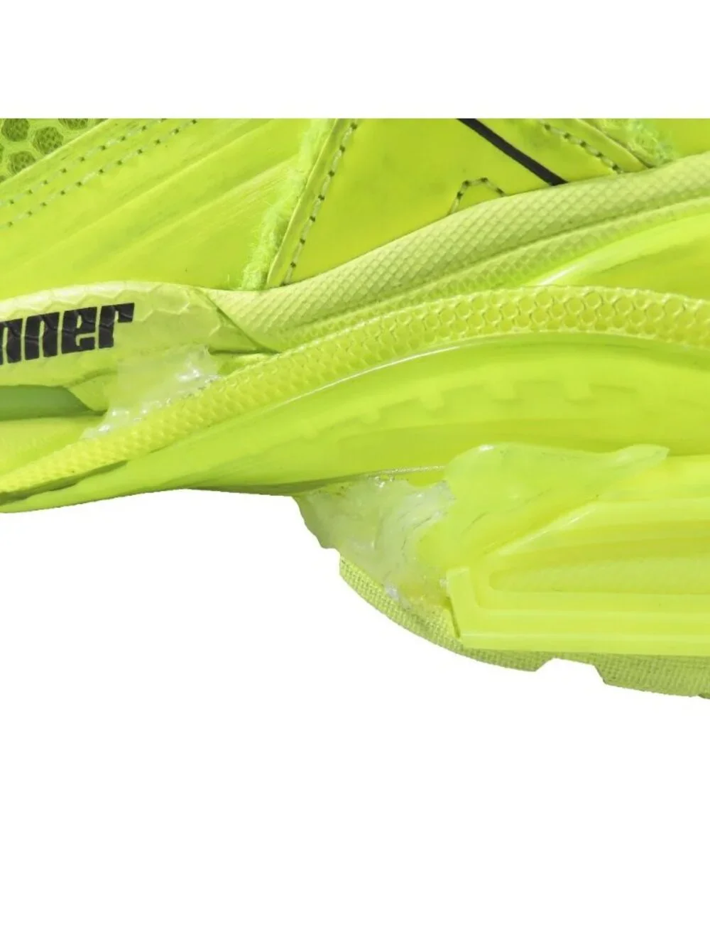 Balenciaga Runner Low Cut Sneakers Vintage Shoes Neon Yellow - Picture 11 of 14